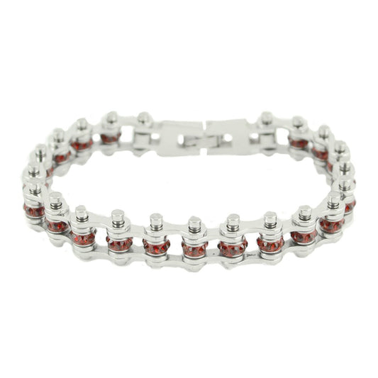 SK2209 January 3/8" Wide Garnet Color Crystal Centers